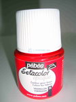 Tinta de tecido Pebeo Setacolor opaco Nº 26 Vermelho