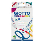 Marcadores Giotto Turbo Glitter c/8 Cores
