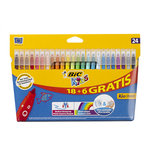 Marcadores Feltro Bic Kids Colour c/24(18+6)Cores