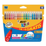 Marcadores Feltro Bic Kids Colour c/18(14+4) Cores