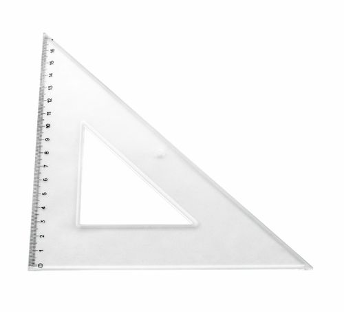 Esquadro Plástico Cristal 45º