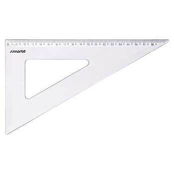 Esquadro Plástico Cristal 60º